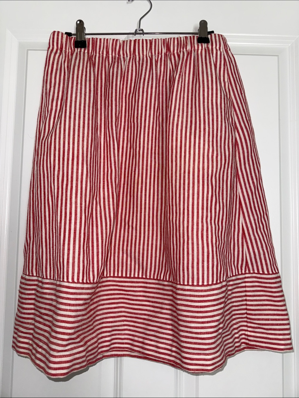 JCrew Red Striped Women’s Skirt